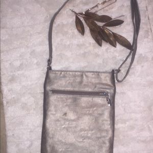 Antique silver crossbody bag new